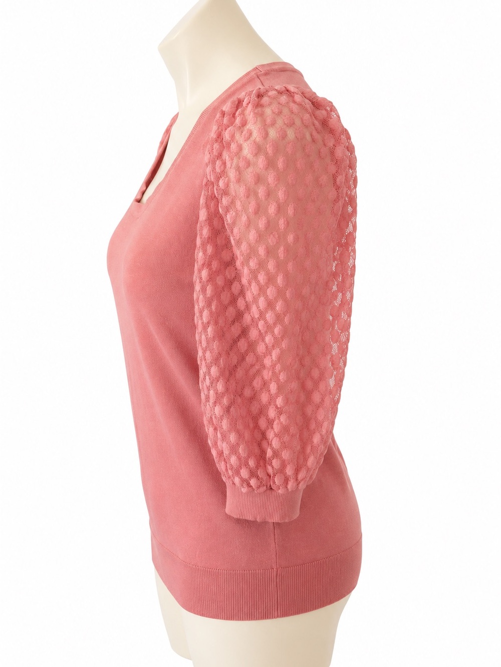 Love Ever After Scoop Neck Puff Sleeve Sweater - Blush Pink - Picture 3 of 7